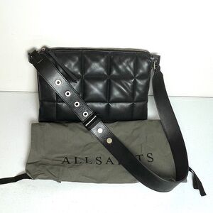 AllSaints black quilted leather bag